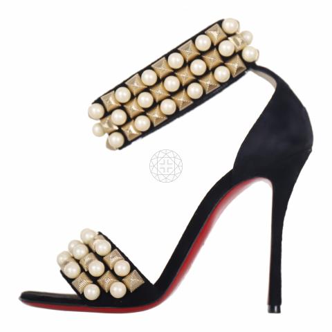 Louboutin on sale pearl sandals